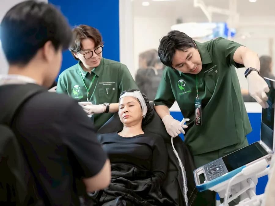 สาธิตการใช้ Ultrasound ประกอบหัตถการให้แพทย์ผู้เข้าอบรม